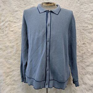 American Eagle Outfitters Mens Over Size Waffle Fabric Buttons Up Sweatshirt  XL